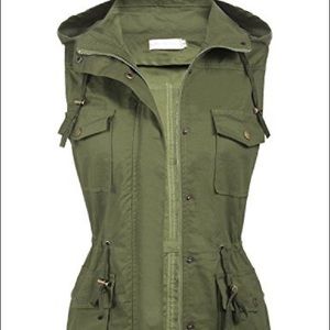New Army Green Sleeveless Vest